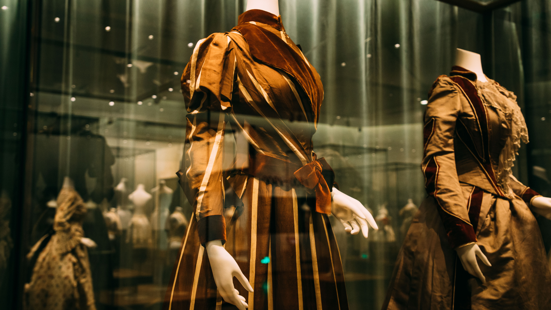 Robes en vitrine